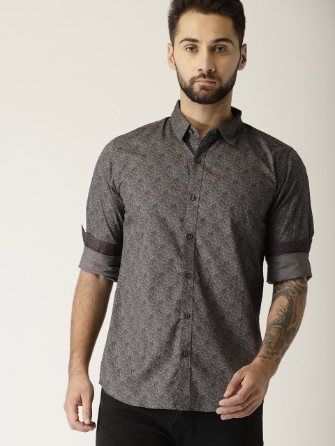 

United Colors of Benetton Men Taupe Printed Casual Shirt