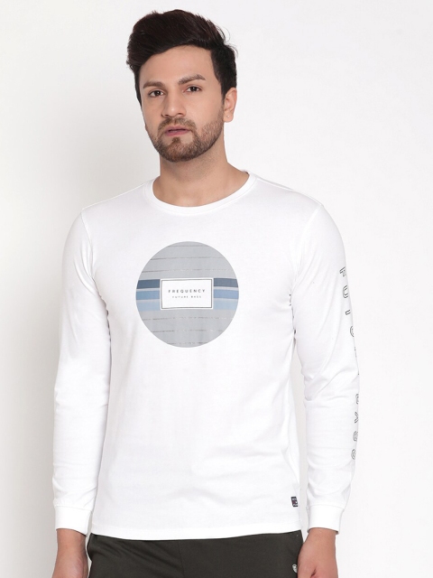 

METTLE Men White Printed T-shirt