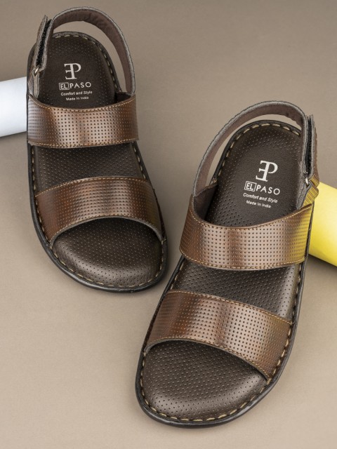

El Paso Men Brown & Black Comfort Sandals