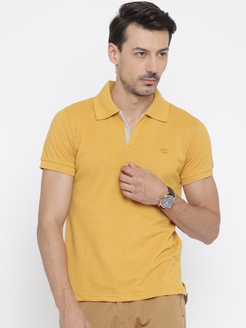 

Sports52 wear Men Mustard Yellow Solid Polo T-shirt
