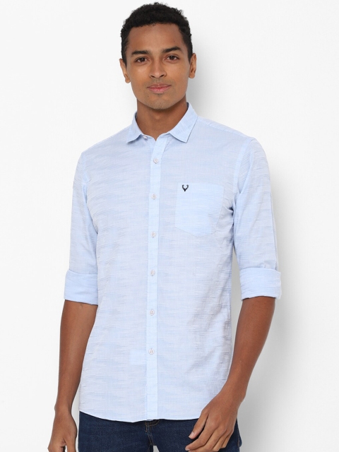 

Allen Solly Sport Men Blue Horizontal Stripes Opaque Striped Casual Shirt