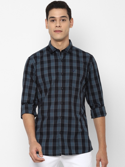 

Allen Solly Sport Men Blue Opaque Checked Casual Shirt