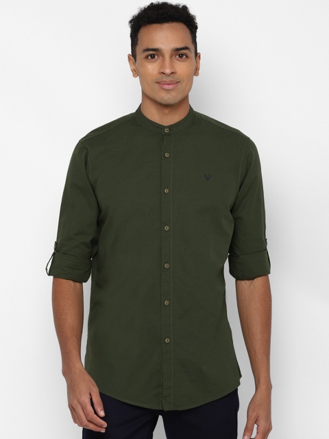 

Solly Jeans Co Men Olive Green Opaque Casual Shirt