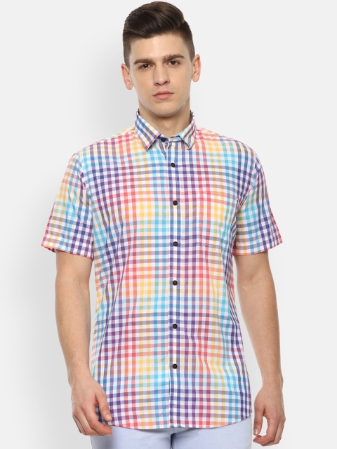 

Van Heusen Sport Men Multicoloured Slim Fit Opaque Gingham Checked Casual Shirt, Multi