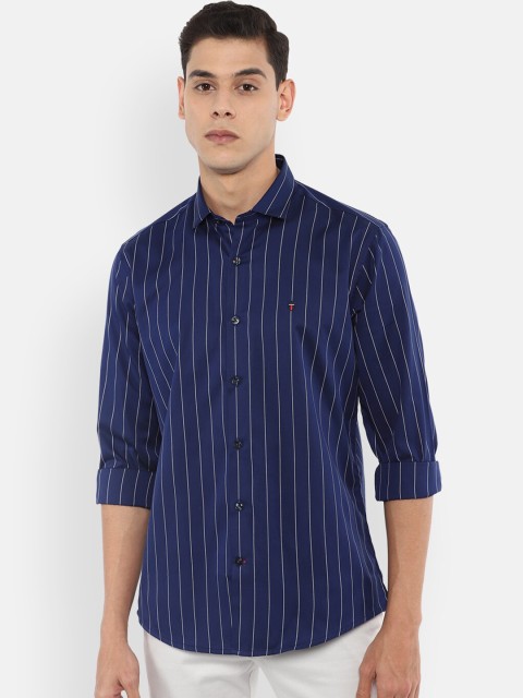 

Louis Philippe Sport Men Navy Blue Slim Fit Opaque Striped Casual Shirt