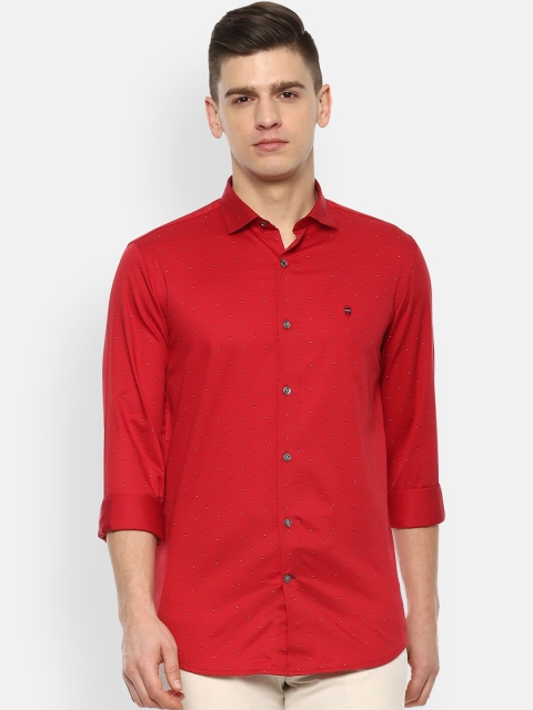 

Louis Philippe Sport Men Red Slim Fit Opaque Printed Casual Shirt