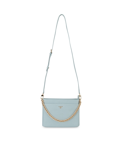 

Da Milano Blue Leather Bucket Sling Bag with Tasselled