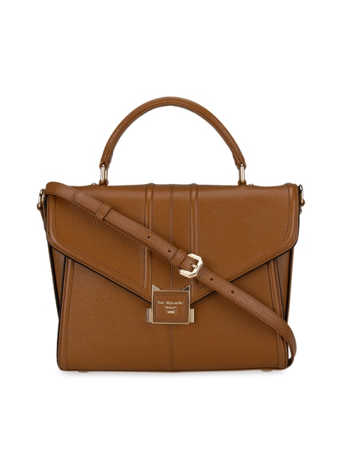 

Da Milano Brown Leather Structured Satchel