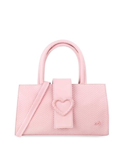 

Metro Women Pink Textured Structured Satchel Bag