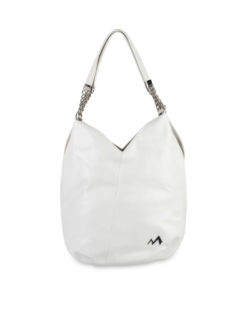 

Metro Women White Structured Hobo Bag