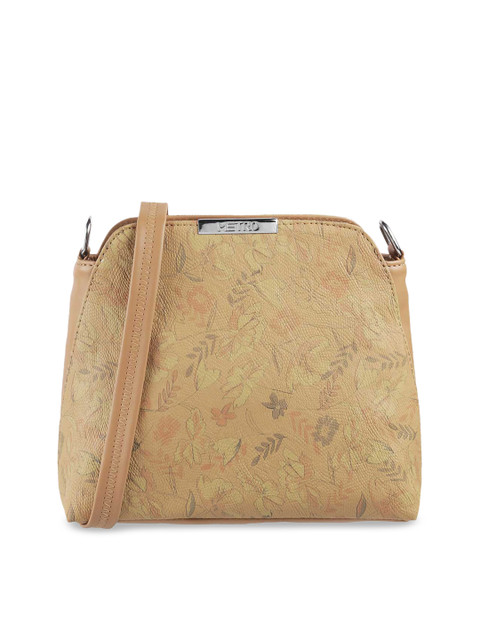 

Metro Women Beige Floral Printed Structured Sling Bag