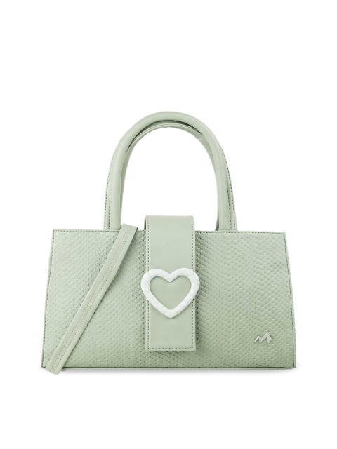 

Metro Women Green Textured PU Swagger Handheld Bag