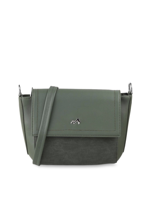 

Metro Women Green Textured PU Swagger Sling Bag