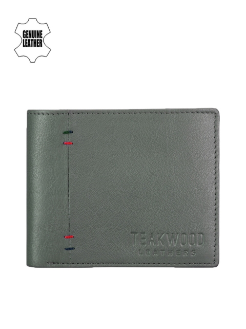 

Teakwood Leather Men Grey Leather Wallet