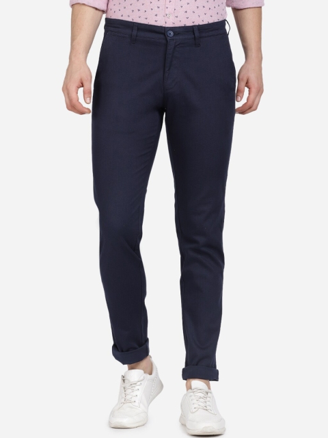 

Crocodile Men Navy Blue Slim Fit Chinos Trousers