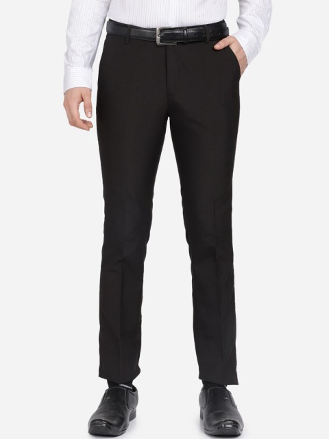 

Crocodile Men Dark Brown Slim Fit Formal Trousers