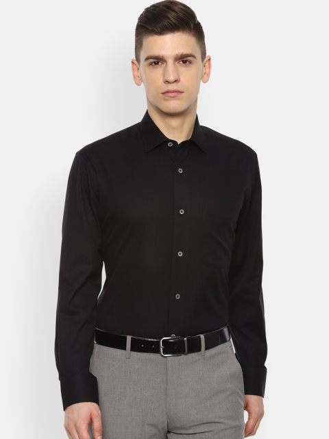

Luxure by Louis Philippe Men Black Opaque Formal Shirt