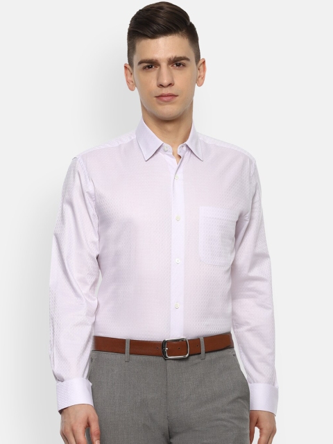 

Luxure by Louis Philippe Men Violet Textured Formal Shirt