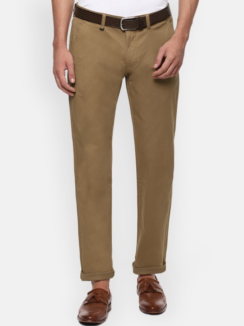 

Van Heusen Men Khaki Mid-Rise Regular Fit Trousers