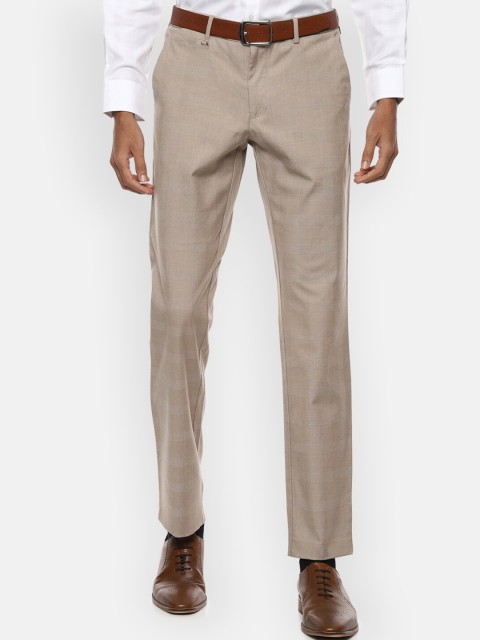 

Van Heusen Men Beige Mid-Rise Formal Trousers