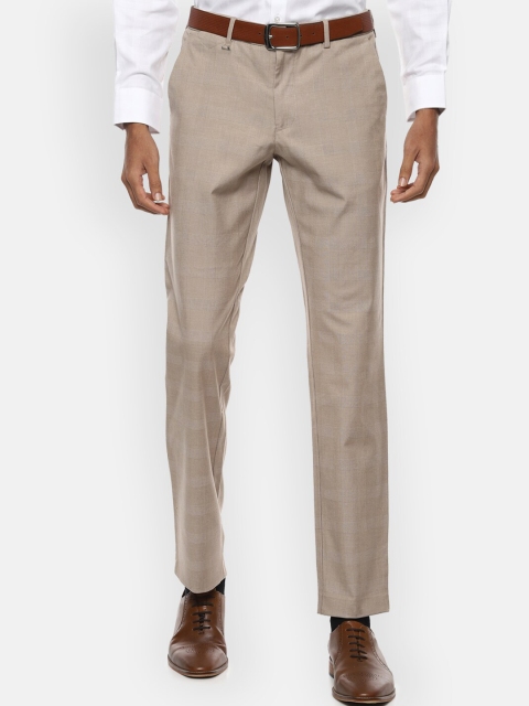 

Van Heusen Men Beige Mid-Rise Formal Trousers