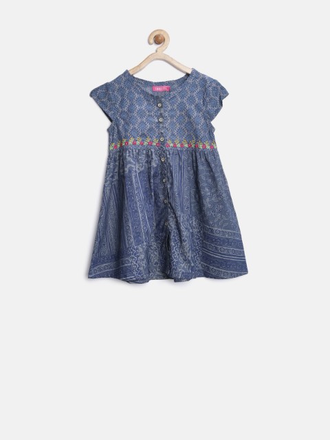 

Biba Girls Blue Printed Fit & Flare Dress