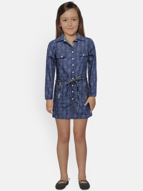 

Biba Girls Navy Regular Fit Printed Tunic Shirt, Navy blue