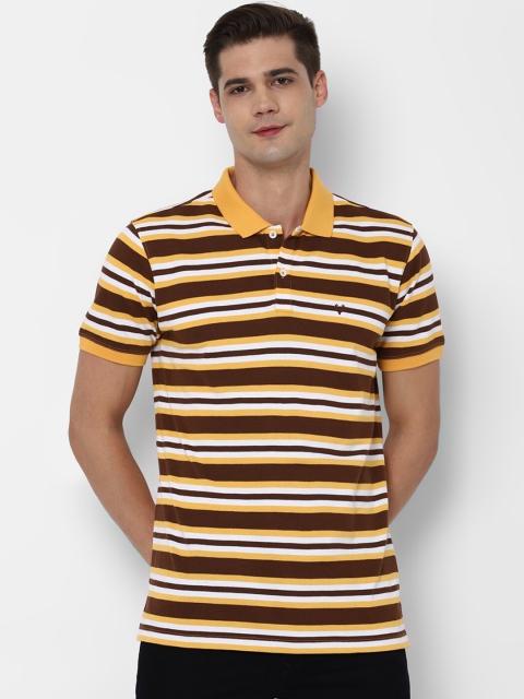 

Allen Solly Men Multicolored Striped Polo Collar T-shirt, Multi