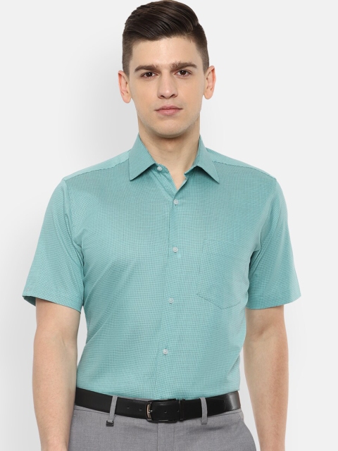 

Van Heusen Men Green Opaque Casual Shirt