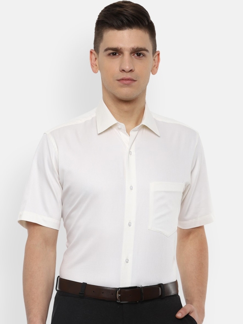 

Van Heusen Men Off White Opaque Formal Shirt