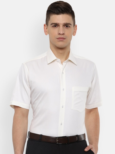

Van Heusen Men Off White Opaque Formal Shirt