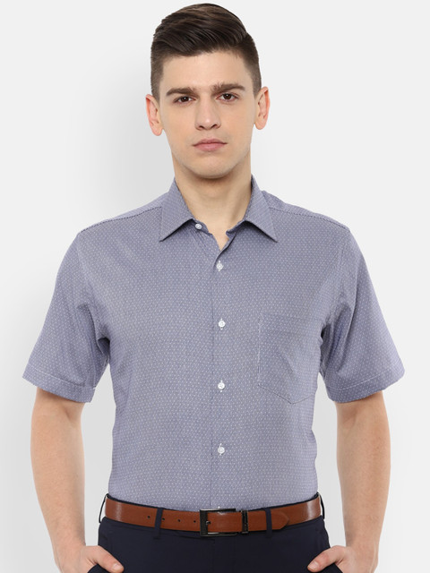 

Van Heusen Men Blue Opaque Formal Shirt