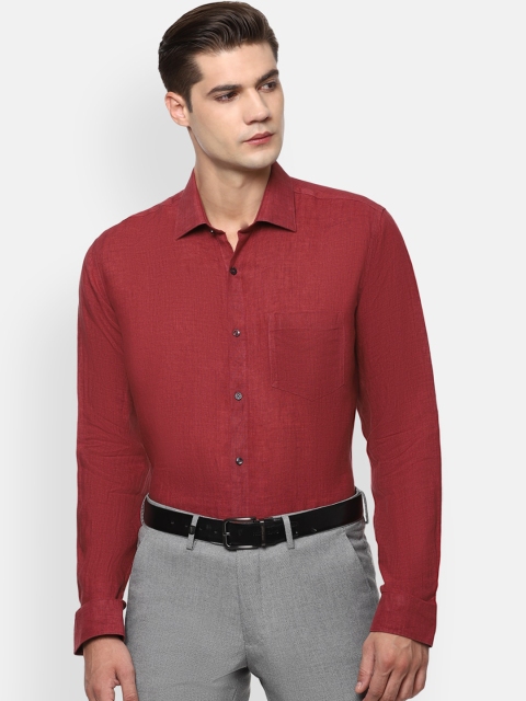

Van Heusen Men Maroon Opaque Formal Shirt