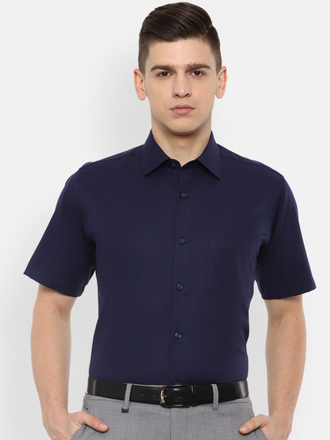 

Van Heusen Men Navy Blue Opaque Formal Shirt