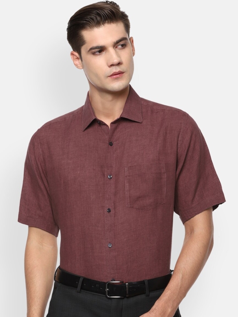 

Van Heusen Men Maroon Opaque Formal Shirt