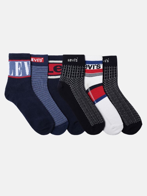 

Levis Men Pack Of 6 Assorted Ankle-Length Socks
