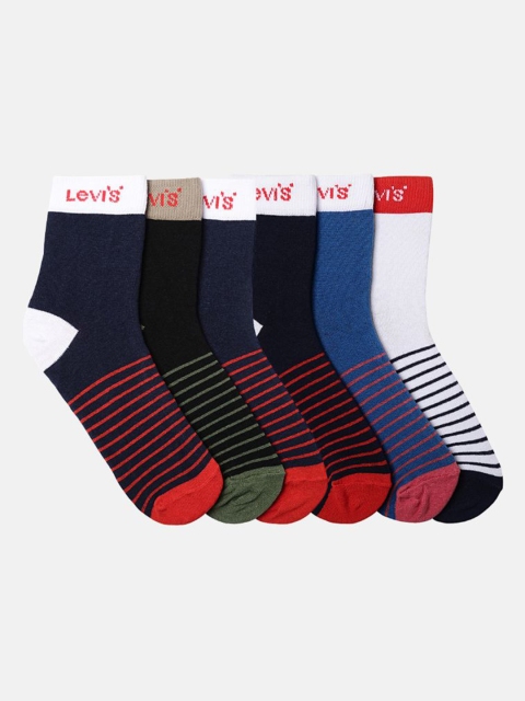 

Levis Men Pack Of 6 Assorted Ankle-Length Socks