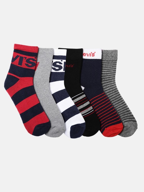 

Levis Men Pack Of 6 Assorted Ankle-Length Socks