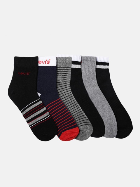 

Levis Men Pack Of 6 Assorted Ankle-Length Socks
