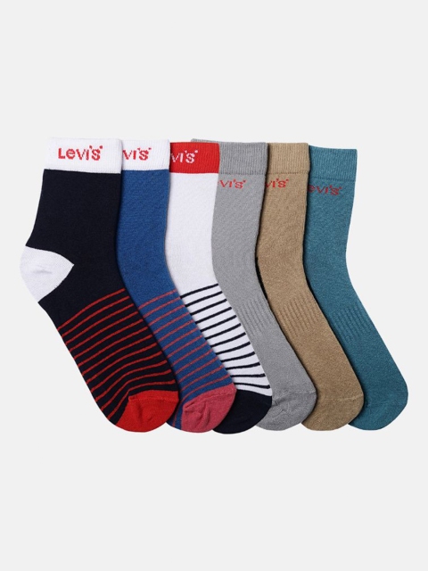 

Levis Men Pack Of 6 Assorted Ankle-Length Socks