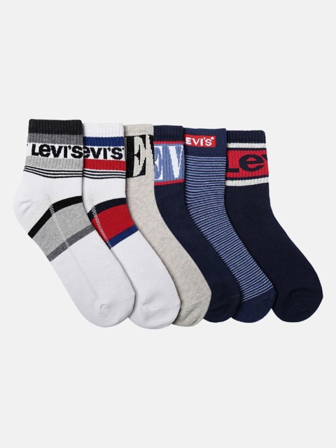 

Levis Men Pack Of 6 Assorted Ankle-Length Socks