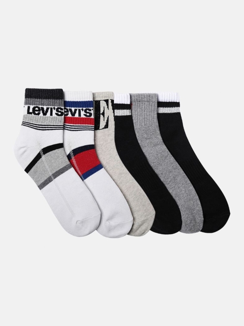 

Levis Men Pack Of 6 Assorted Ankle-Length Socks