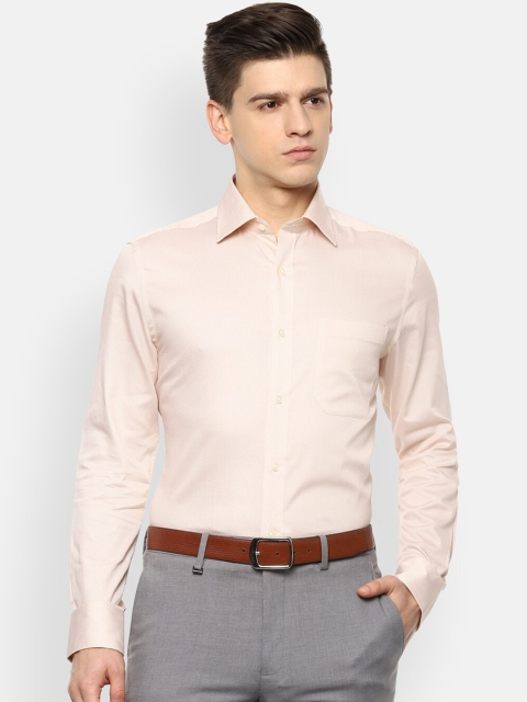

Louis Philippe Men Beige Printed Formal Shirt