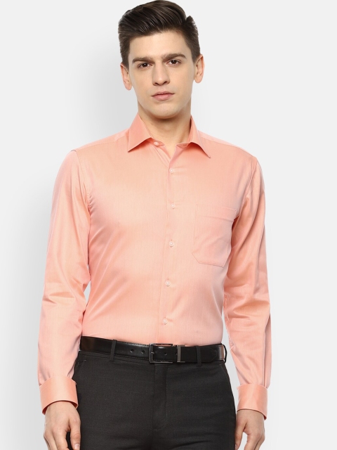 

Louis Philippe Men Pink Slim Fit Solid Cotton Formal Shirt