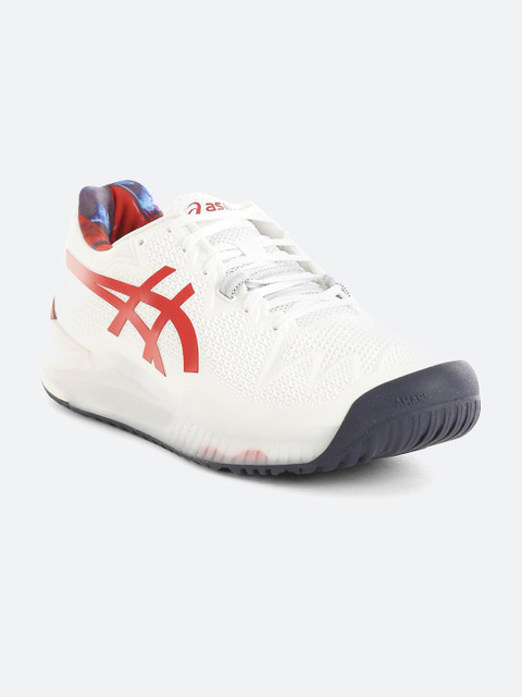 

ASICS Men White & Red Gel-Resolution 8 L.E. Running Sports Shoes