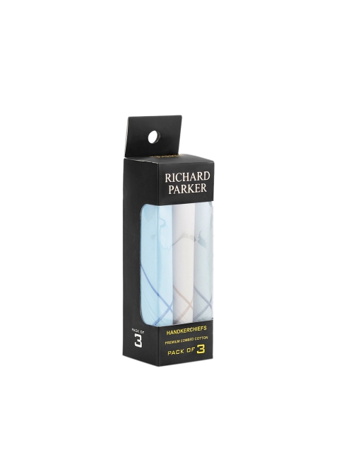 

RICHARD PARKER by Pantaloons Men Cotton Pack of 3 Handkerchief, Multi