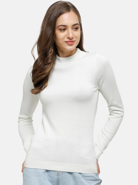 

98 Degree North Women Off White Pullover