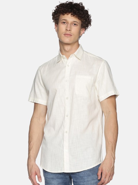 

Balista Men Cream-Coloured Opaque Casual Shirt