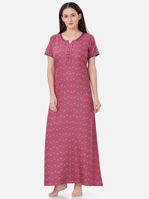 

Sand Dune Women Pink Printed Nightrdress