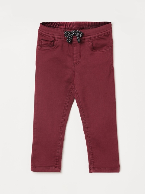 

Juniors by Lifestyle Boys Burgundy Mid-Rise Regular Fit Trousers